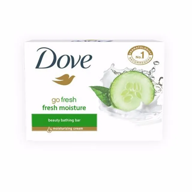 Dove Go Fresh Moisture Cucumber & Green Tea Beauty Bathing Bar, Has 1/4th Moisturizing Cream, 75 g - Image 2