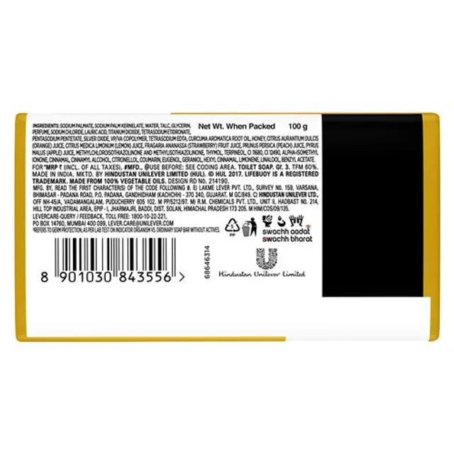 Lifebuoy Turmeric & Honey Soap, 100% Better Skin Protection, 100 g - Image 2