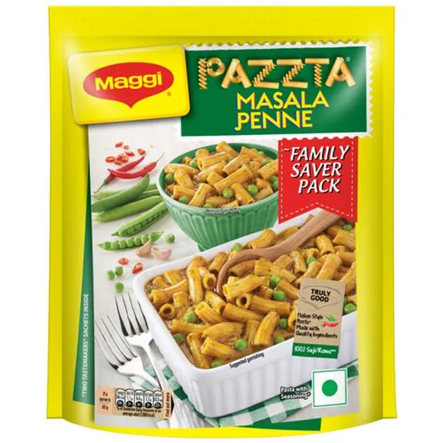 MAGGI Pazzta Masala Penne - Made With 100% Suji/Rawa, 139 g Family Saver Pack, Pouch - Image 9