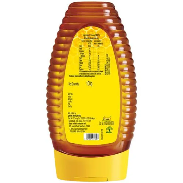Dabur Honey - Squeezy, 100% Pure, Rich In Nutrients, No Sugar, Boosts Immunity, 100 g - Image 2