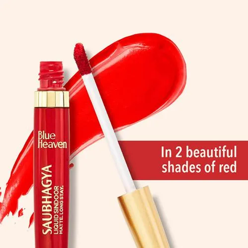 Blue Heaven Saubhagya Liquid Sindoor - Matte Finish, Long Stay, 7 ml Red - Image 5
