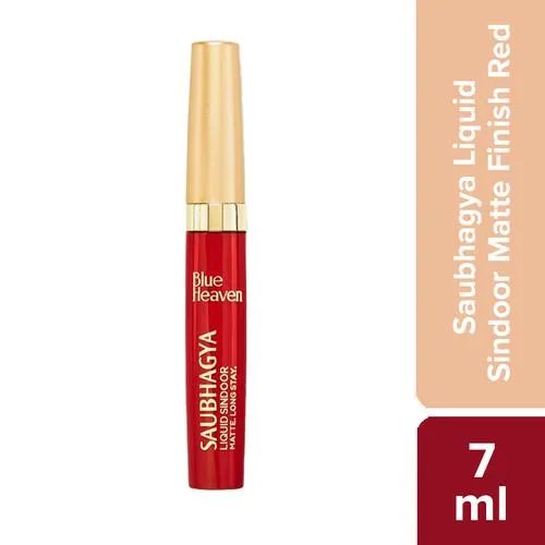 Blue Heaven Saubhagya Liquid Sindoor - Matte Finish, Long Stay, 7 ml Red