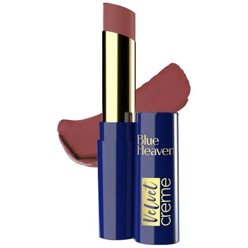 Blue Heaven Velvet Creme Lipstick - Long-Lasting, Smooth, Lightweight & Hydrating, 3.5 g Nutty Butty - Image 2
