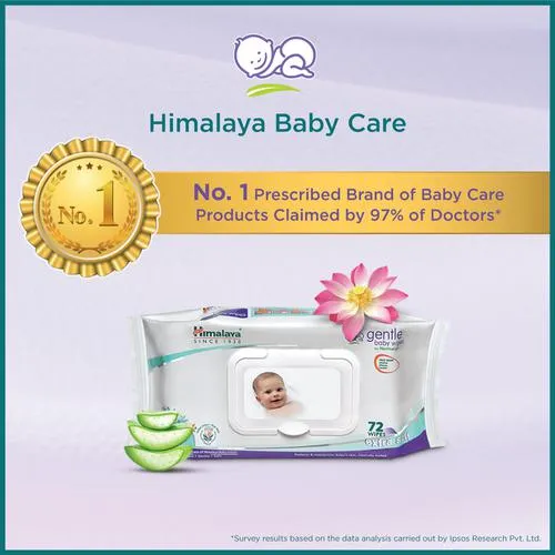 Himalaya Gentle Baby Wipes - With Aloe & Indian Lotus, 72 pcs Pouch - Image 8