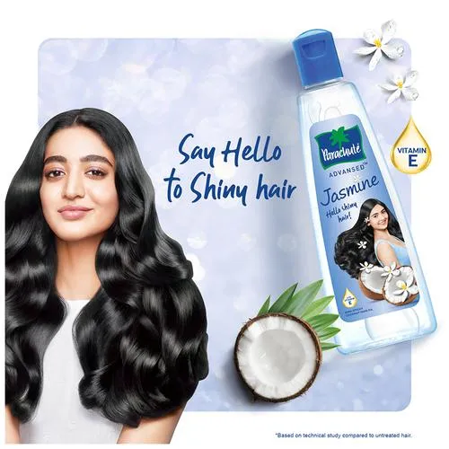 Parachute Advansed Jasmine Coconut Hair Oil With Vitamin E - Non-Sticky For Healthy Shiny Hair 300 ml - Image 9