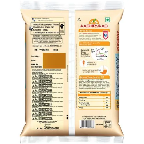 Aashirvaad Sugar Release Control Atta/Godihittu 5 kg - Image 2