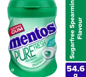 Mentos Pure Fresh Sugarfree Spearmint Chewing Gum – With Green Tea Extract 54.6 g Bottle