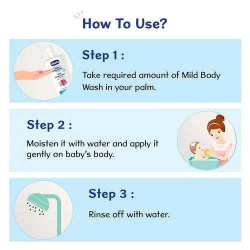 Chicco Baby Moments - Mild Body Wash Protect Chamomile Geranium For Moisturised Skin With A Soothing Touch 500 ml - Image 3