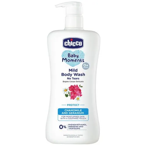 Chicco Baby Moments - Mild Body Wash Protect Chamomile Geranium For Moisturised Skin With A Soothing Touch 500 ml