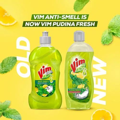Vim Extra Anti Smell Dishwash Liquid With Pudina 500 ml - Image 7