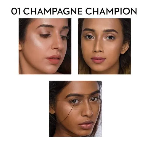 SUGAR Cosmetics Contour De Force Mini Highlighter - Champagne Gold Highly Pigmented Long Lasting 4 g 01 Champagne Champion - Image 6