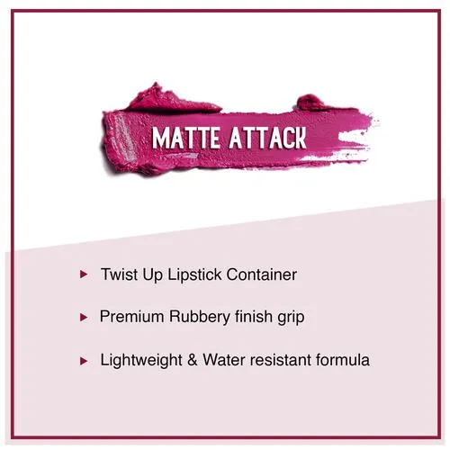 SUGAR Cosmetics Matte Attack Transferproof Lipstick - Bluish Red/Cool-toned Red, Highly Pigmented, Long Lasting, 2 g 17 Grateful Red - Image 4
