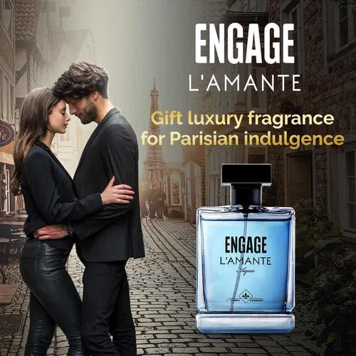 Engage L'amante Aqua Eau De Perfume - Premium Long-Lasting Fragrance For Men 100 ml - Image 4