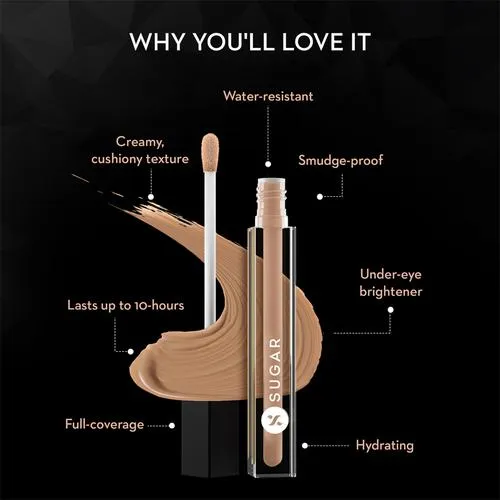 SUGAR Cosmetics Auto Correct Creaseless Concealer - Creamy Long-lasting Water-Resistant 2 g 10 Latte - Image 3