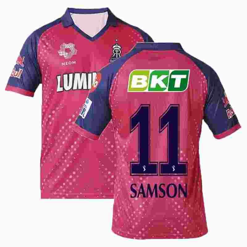 Rajasthan Cricket Team Jersey 2024 - Samson 11 - Image 2