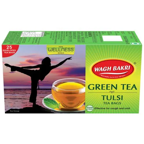 Wagh Bakri Green Tea - Tulsi 37.5 g (25 Bags x 1.5 g each)