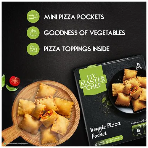 ITC Master Chef Veggie Pizza Pocket - Veg Frozen Snack Ready To Cook 340 g - Image 8
