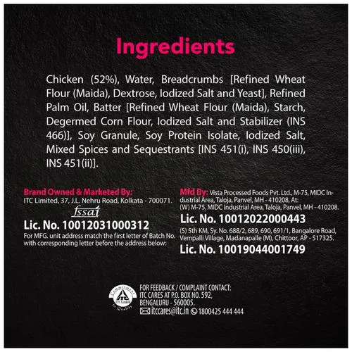 ITC Master Chef Crunchy Chicken Nuggets - Non-Veg Frozen Snack Ready To Cook 450 g - Image 4