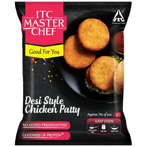 ITC Master Chef Desi Style Chicken Patty - Non-Veg Frozen Snack Ready To Cook 330 g - Image 2