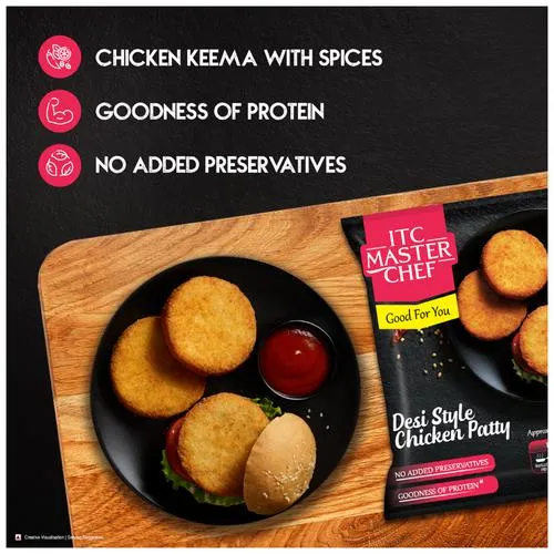 ITC Master Chef Desi Style Chicken Patty - Non-Veg Frozen Snack Ready To Cook 330 g - Image 7