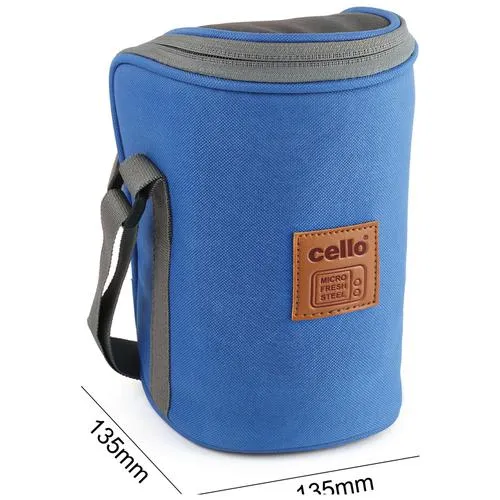 Cello Max Fresh Thermoware Hot Wave Lunch Box/Tiffin Box - Inner Steel, Blue Leak Proof 3 pcs (225ml 375ml 550 ml) - Image 4