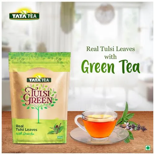 Tata Tea Real Tulsi Leaves With Green Tea 100 g Paper Pouch - Image 7