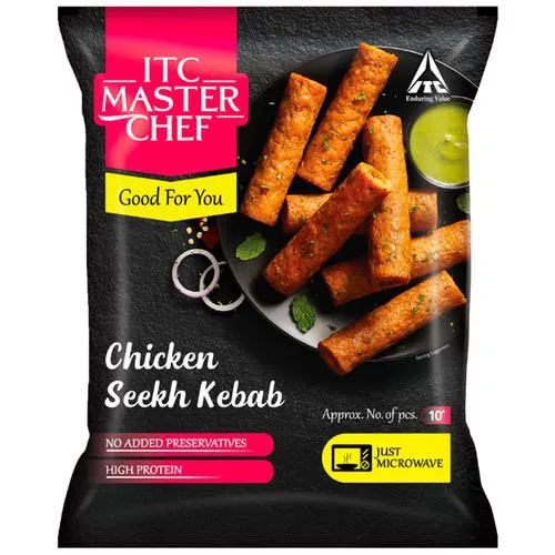 ITC Master Chef Chicken Seekh Kebab - Non-Veg Frozen Snack Ready To Cook 500 g - Image 2