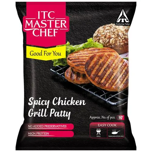 ITC Master Chef Spicy Chicken Grill Patty - Non-Veg Frozen Snack Ready To Cook 500 g - Image 2