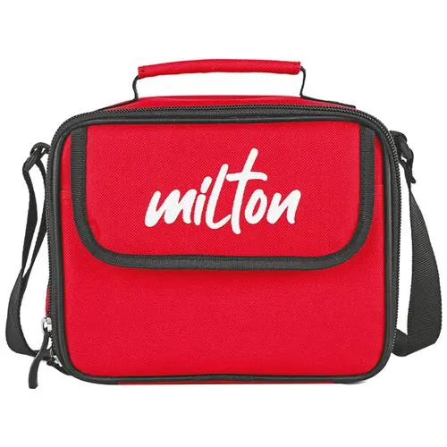 Milton New Steel Combi Lunch Box - Stainless Steel Containers Plastic Tumbler With Jacket Red 4 pcs - Image 2