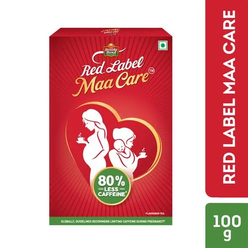 Brooke Bond Red Label Maa Care Flavoured Tea - 80% Less Caffeine For Expectant & Lactating Mothers 100 g