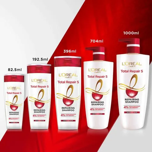 L'OREAL PARIS Total Repair 5 Repairing Shampoo with Keratin XS 180 ml Bottle - Image 9