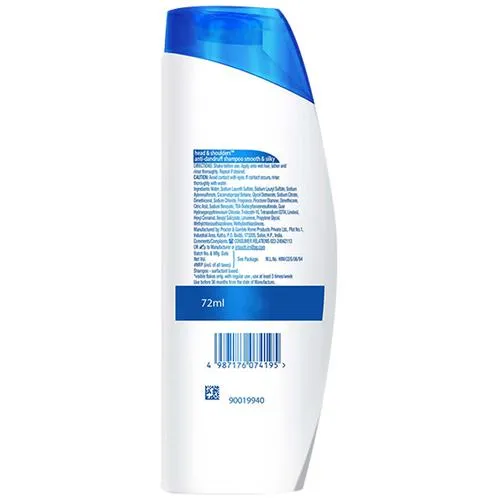 Head & shoulders Smooth & Silky Anti-Dandruff Shampoo - Smooth Hair from Root to Tip Upto 100% Dandruff Free 72 ml - Image 3