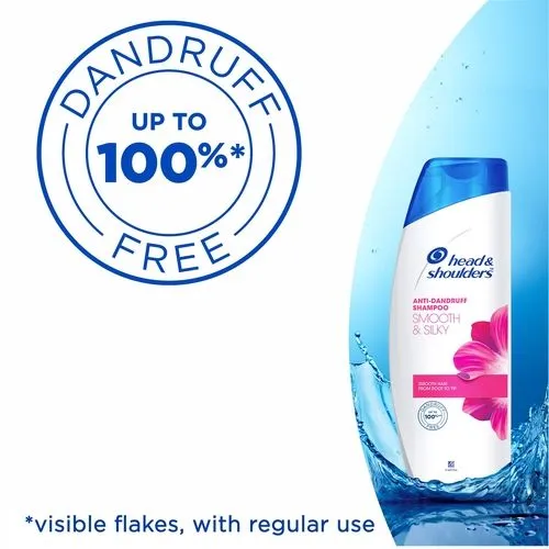 Head & shoulders Smooth & Silky Anti-Dandruff Shampoo - Smooth Hair from Root to Tip Upto 100% Dandruff Free 72 ml - Image 5