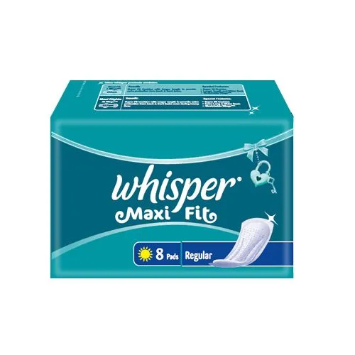Whisper Sanitary Pads - Maxi Fit Regular 8 Pads