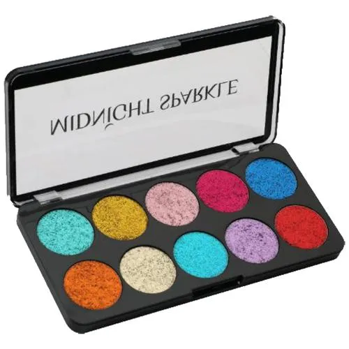 Swiss BeautySwiss Beauty Midnight Sparkle Glitter Eyeshadow Palette - Lightweight Long-Lasting Easy To Blend