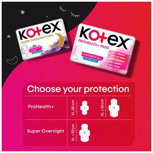 Kotex ProHealth+ Sanitary Pads - Ultra Thin No Leakage No Wetness Rash Free XL 7 pcs - Image 7