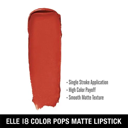 Elle 18 Color Pops Matte Lipstick 4.3 g C22 Coral Dose - Image 3