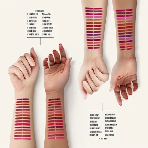 Elle 18 Color Pops Matte Lipstick 4.3 g C22 Coral Dose - Image 4
