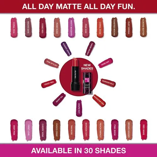 Elle 18 Color Pops Matte Lipstick 4.3 g C22 Coral Dose - Image 6