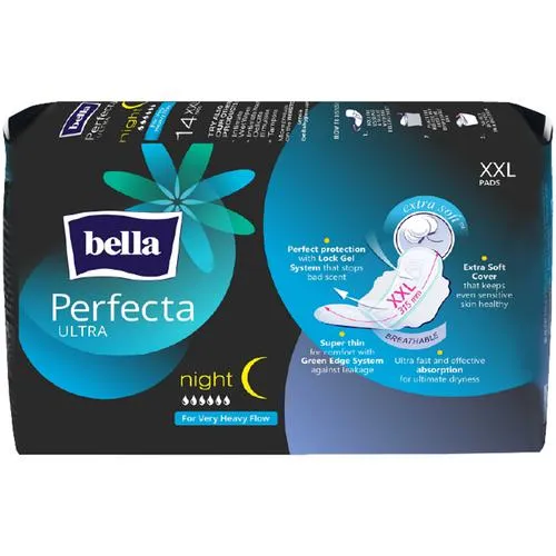 Bella Perfecta Ultra Night Sanitary Napkins - XXL Breathable Extra Soft 4 Freedom Zones 14 pcs - Image 2