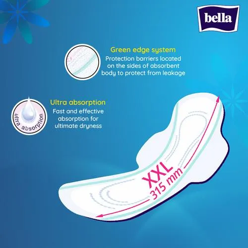 Bella Perfecta Ultra Night Sanitary Napkins - XXL Breathable Extra Soft 4 Freedom Zones 14 pcs - Image 3