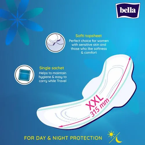 Bella Perfecta Ultra Night Sanitary Napkins - XXL Breathable Extra Soft 4 Freedom Zones 14 pcs - Image 4