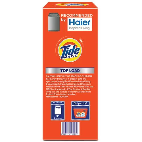 Tide Matic Top Load Detergent Powder - Removes Tough Stains Refreshing Fragrance 1 kg - Image 2