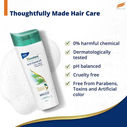 Himalaya Anti-Dandruff Shampoo - With Tea Tree Oil Aloe Vera For All Hair Types 180 ml - Image 6