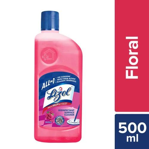 Lizol All In One Disinfectant Surface Cleaner Liquid - Floral 500 ml