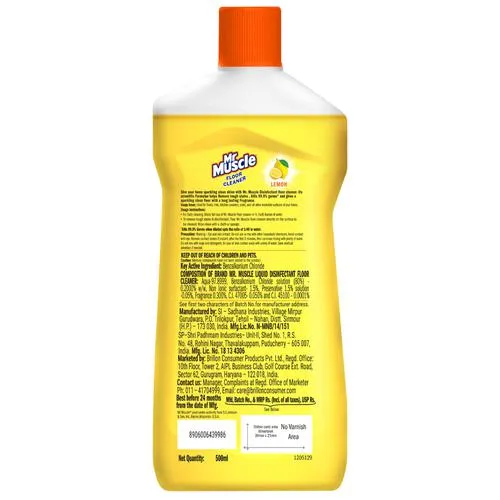 Mr. Muscle Floor Cleaner Liquid, Citrus 500 ml Bottle - Image 2