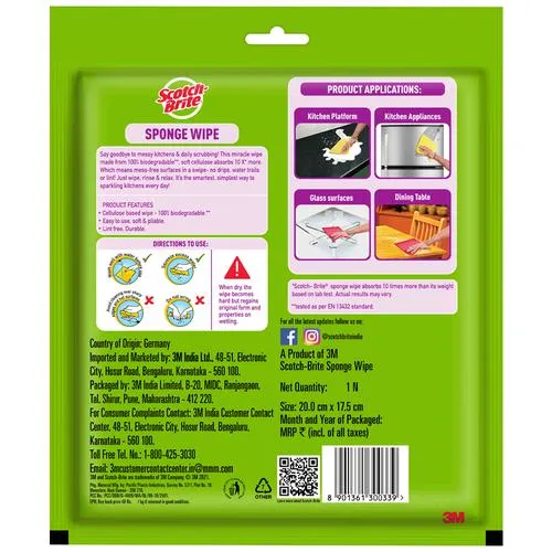 Scotch brite Sponge Wipes 1 pc - Image 2