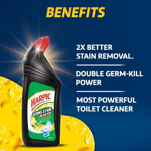 Harpic Germ & Stain Blaster Disinfectant Toilet Cleaner Liquid - Citrus 750 ml - Image 5