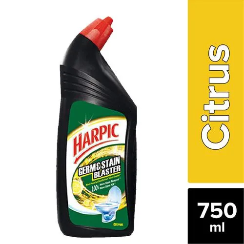 Harpic Germ & Stain Blaster Disinfectant Toilet Cleaner Liquid - Citrus 750 ml