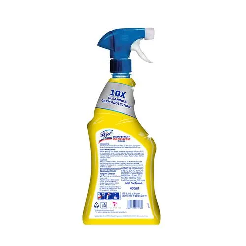 Lizol Disinfectant Multi-Purpose Power Cleaner Liquid Spray - Lemon 450 ml - Image 8